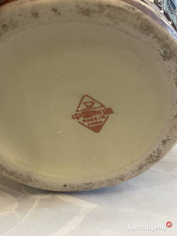 Ręcznie malowany wazon chiński Porcelana i szkło