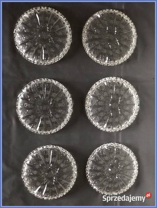 Sprzedam szklane talerzyki PRL ze szlifem 6