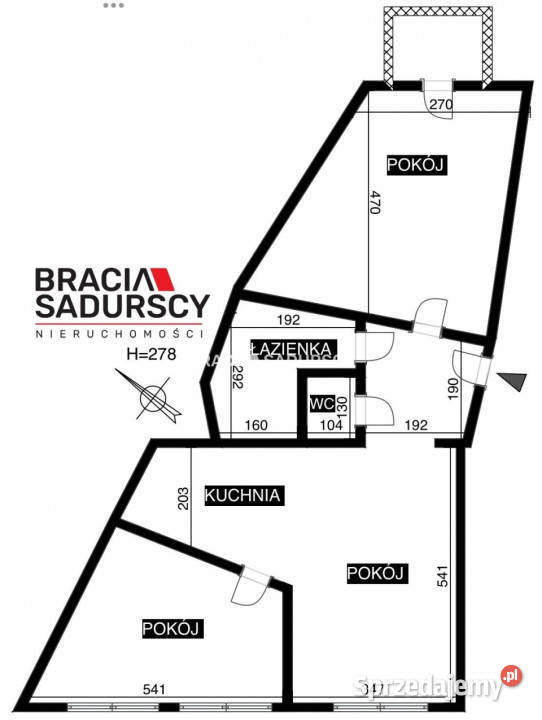 Mieszkanie 681m2 3 pokoje Kraków Barska