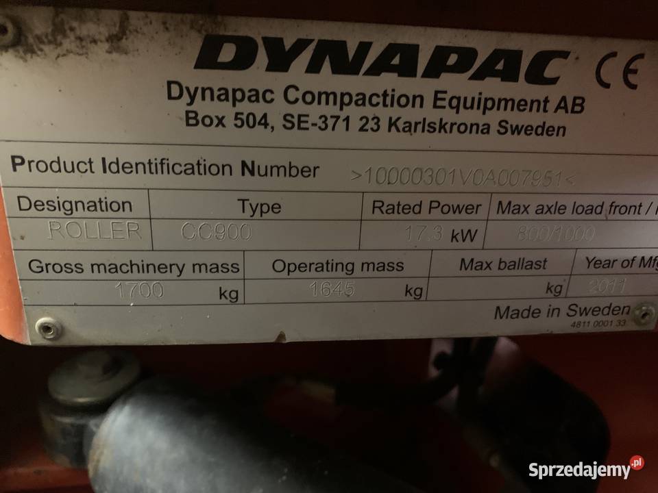 Walec Dynapac CC900 małopolskie Tarnów