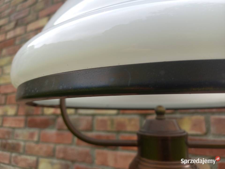 Żyrandol szklany klosz metalowy mosiężny 2 Lampy wiszące Gawroniec