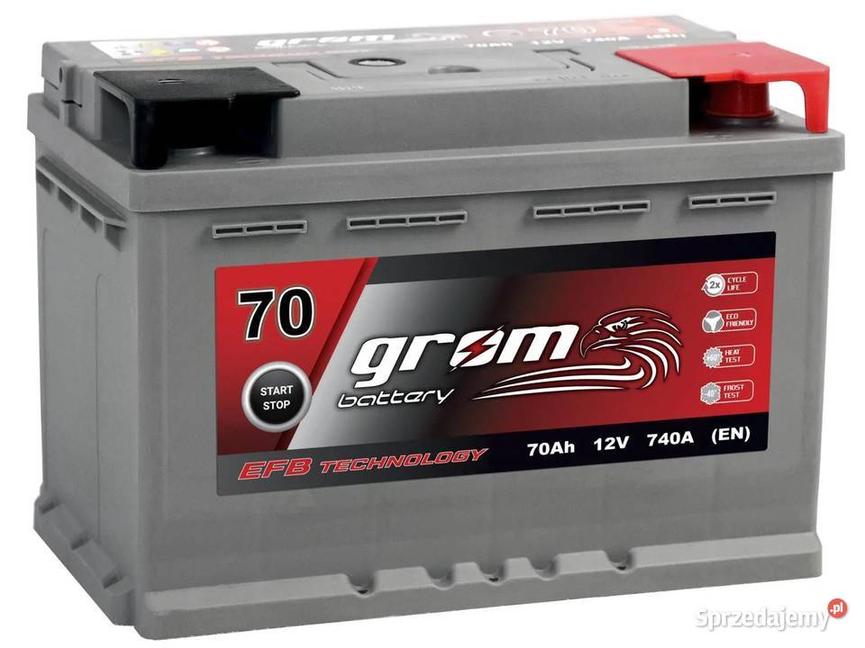 Akumulator GROM EFB STARTSTOP 70Ah 740A Prawy dolnośląskie Wrocław