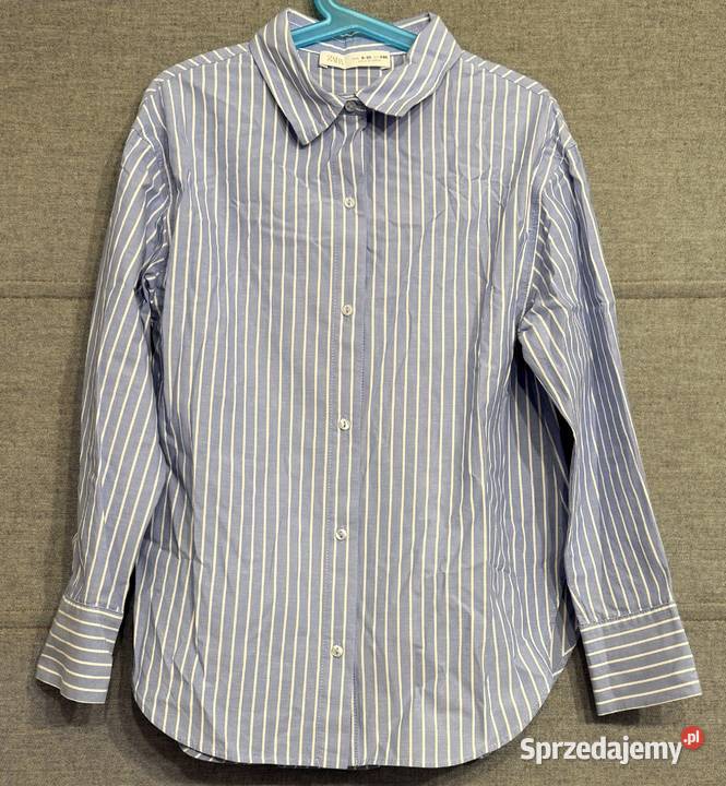 Dziewczęca niebieska koszula w białe paski ZARA Zara Żyrardów