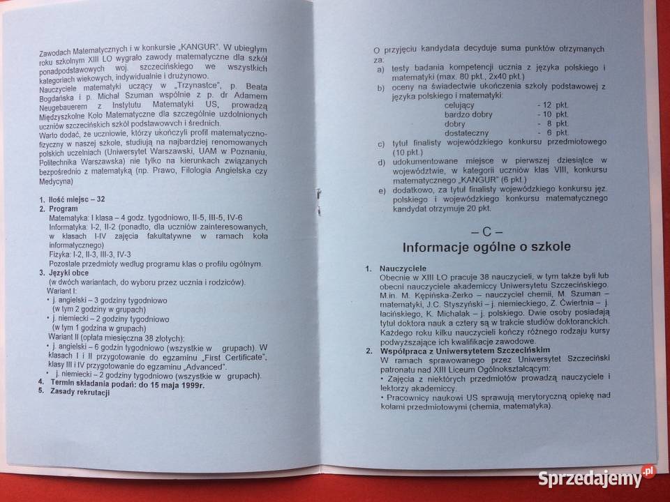 866 XIII LIceum Ogólnokształcące Szczecin