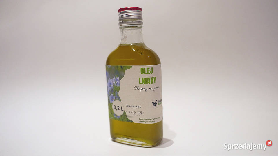 Olej lniany 500 ml świeżo tłoczony w małej Wojsławice
