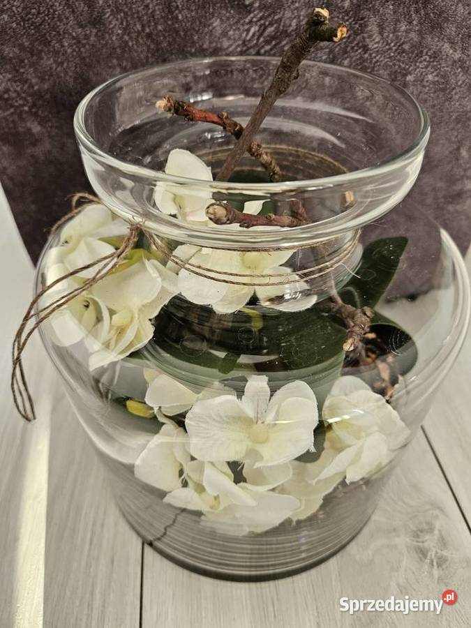 Słój ze storczykirm sztucznym Sztuczne kwiaty i owoce małopolskie Kraków