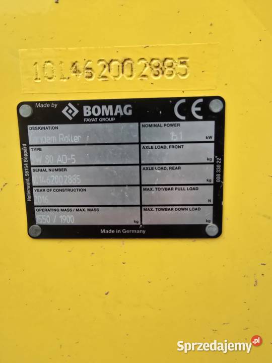 Bomag BW 80 AD 5 60h Chybie