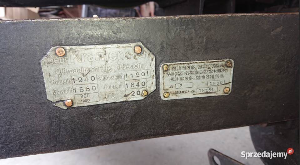 Zabytkowy traktor ciągnik 1940r KRAMER K18 z Grójec