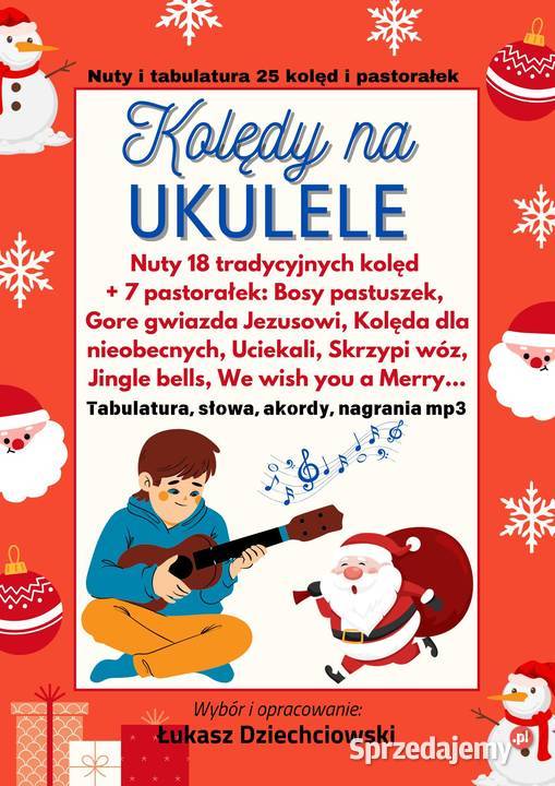 Kolędy na ukulele nuty tabulatura akordy słowa praworęczna Wrocław