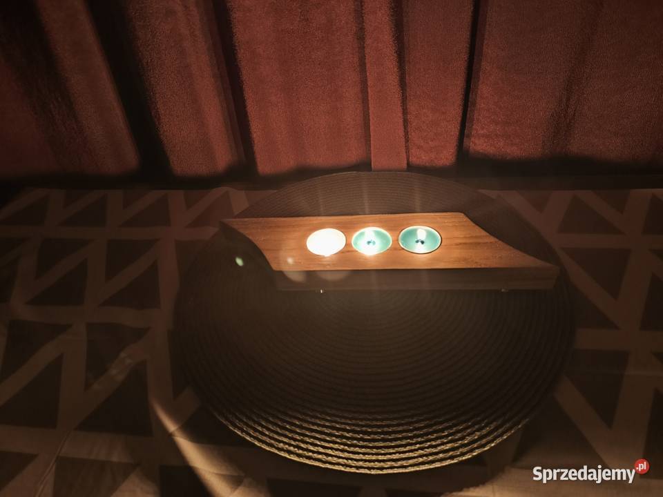 Świecznik podgrzewacz drewniany nowy wzór Lublin