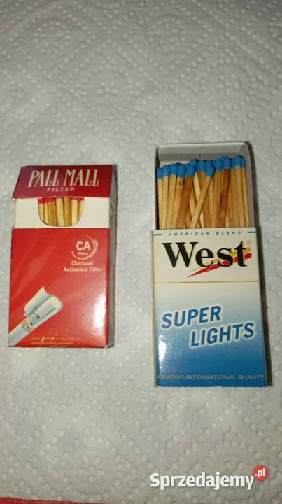 Zapałki kolekcjonerskie Pall Mall i West mazowieckie Warszawa