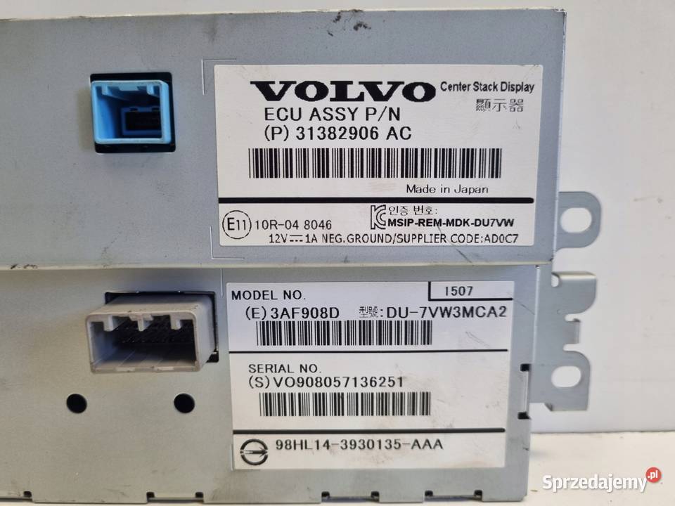 Volvo V40 II EKRAN NAWIGACJI Wyświetlacz Radia Chełm