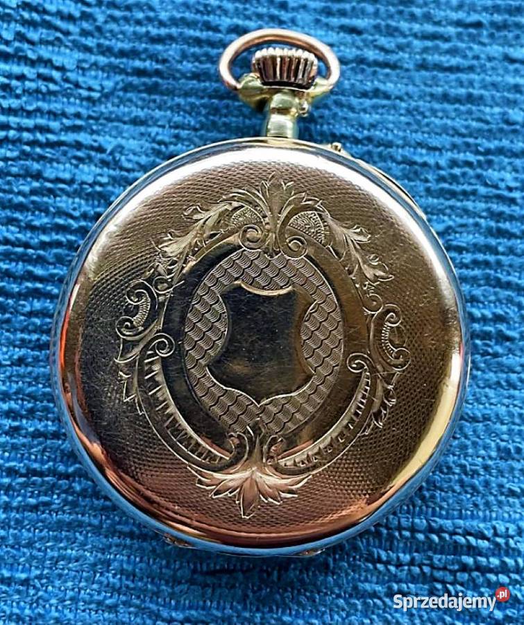 Luksusowy Kolekcjonerski Złoty zegarek 14k śląskie