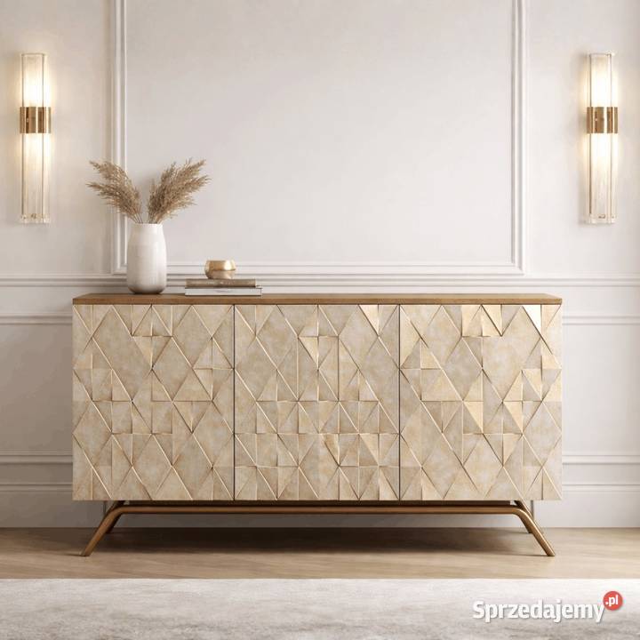 Złota komoda Indigo 150x40x86 Golkowice