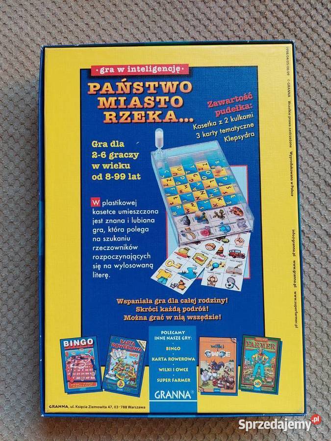 GRANNA gra w inteligencję Państwo Miasto Rzeka Kraków