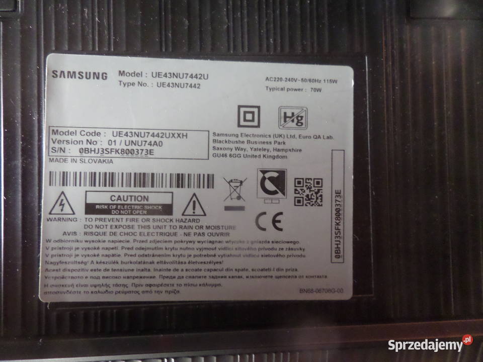 Samsung 43UE43NU7442 4K UHDSmart DVBT2wi Kalisz