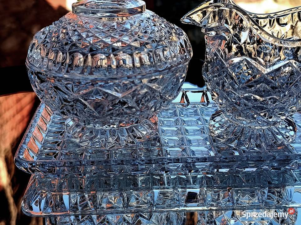 Zestaw kryształowy taca bombonierka mlecznik lubuskie