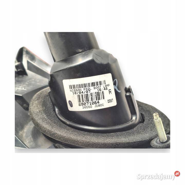 LAMPA PRAWA Nissan Qashqai I 0613r tylna tylnia osobowe lubelskie Chełm