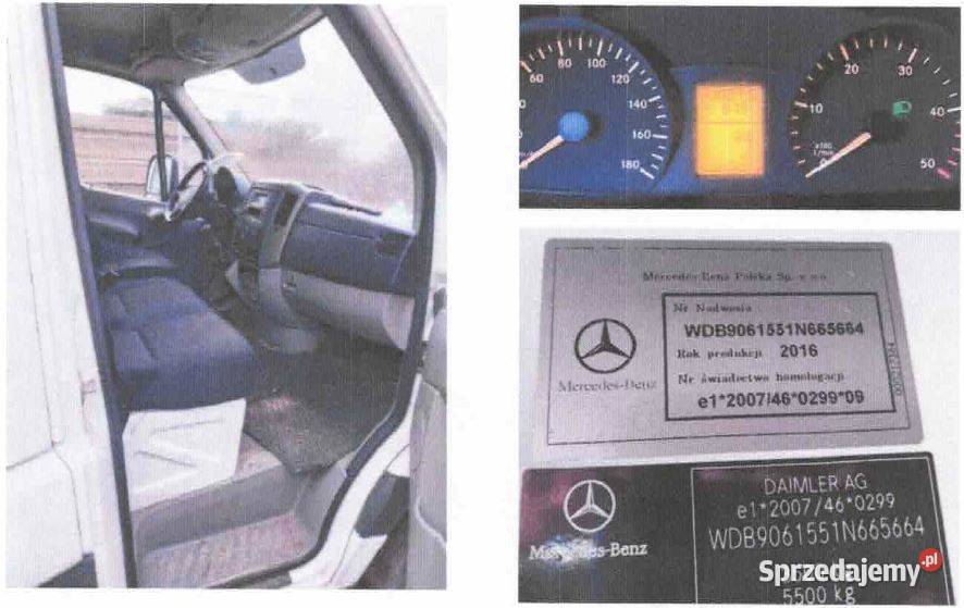 Syndyk sprzeda samochód marki Mercedes Sprinter