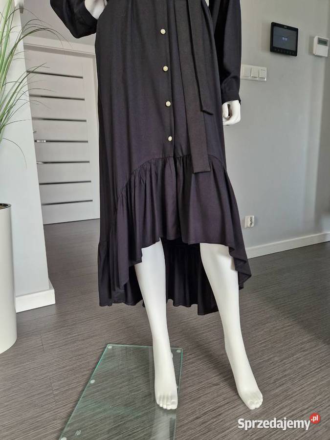 Czarna sukienka szmizjerka Spódnice i sukienki zachodniopomorskie Nowogard