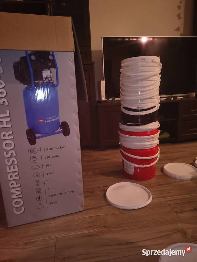 Wiadro plastikowe 10 z pokrywka i rączką