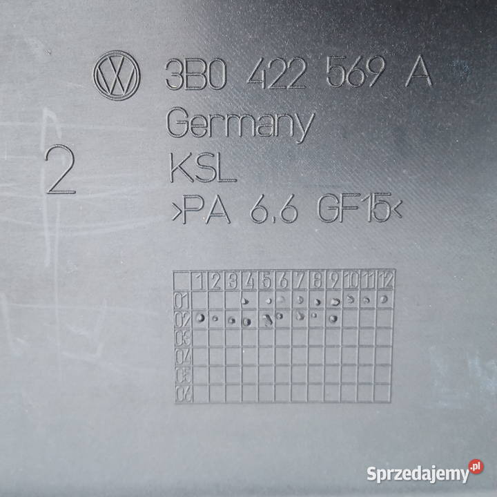 VW Passat B5 Osłona zbiornika wspomagania Pozostałe Dębica