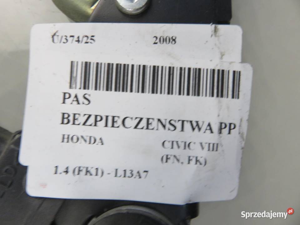 PAS PRAWY PRZEDNI HONDA CIVIC VIII FN FK
