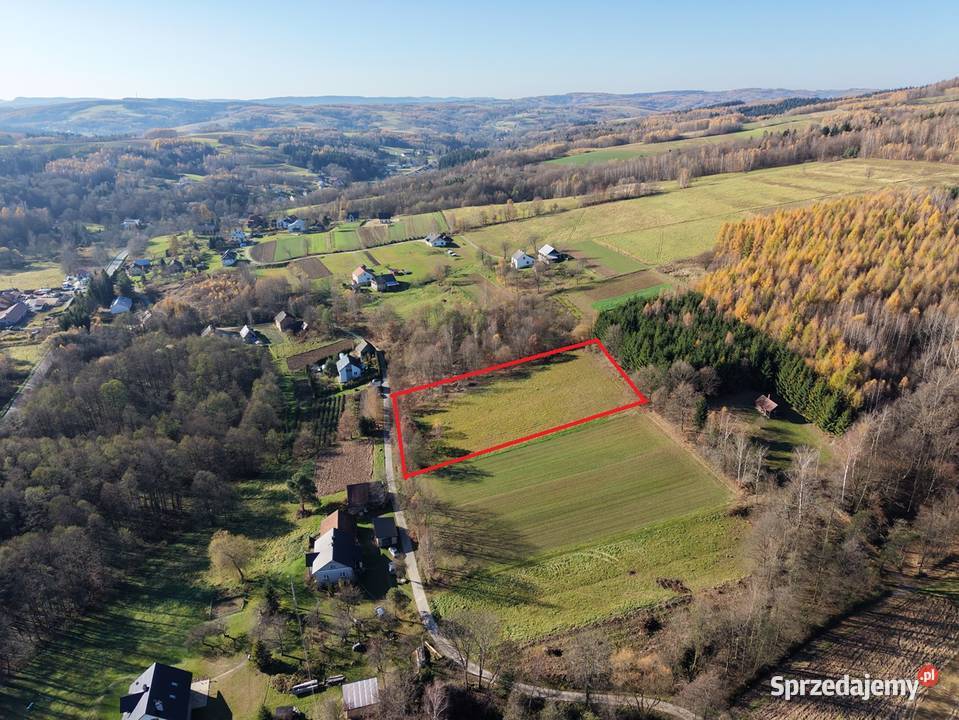 Widokowa działka budowlana Gwoznica Dolna sprzedam