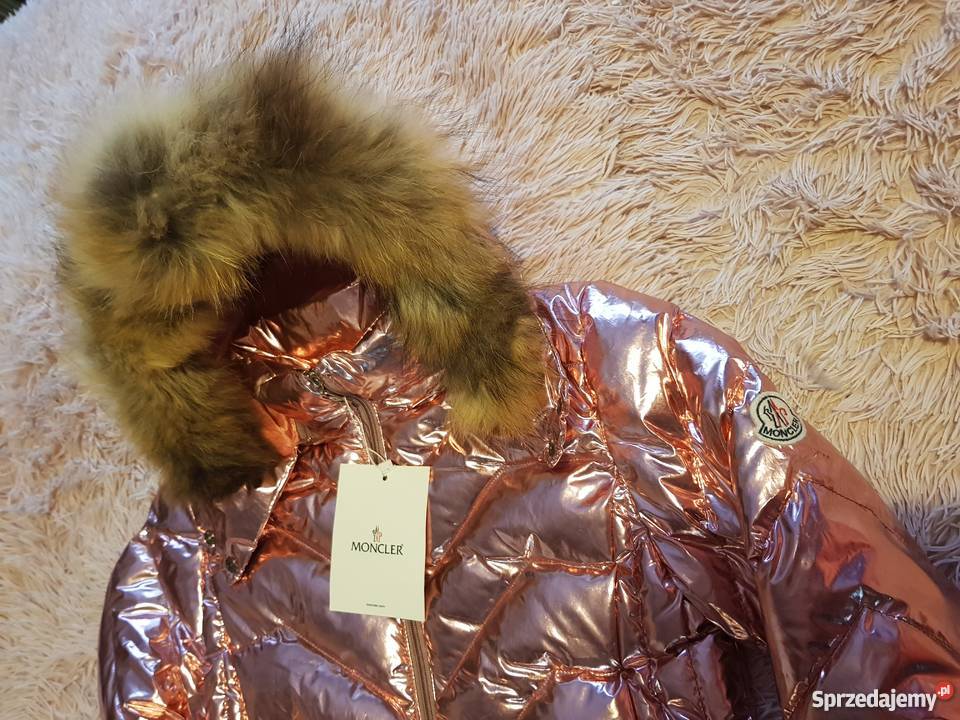 Kurtka Moncler różowa błyszcząca S M L Szczecin
