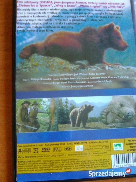 NIEDŹWIADEK JeanJacques Annaud DVD 1 płyta mazowieckie Warszawa