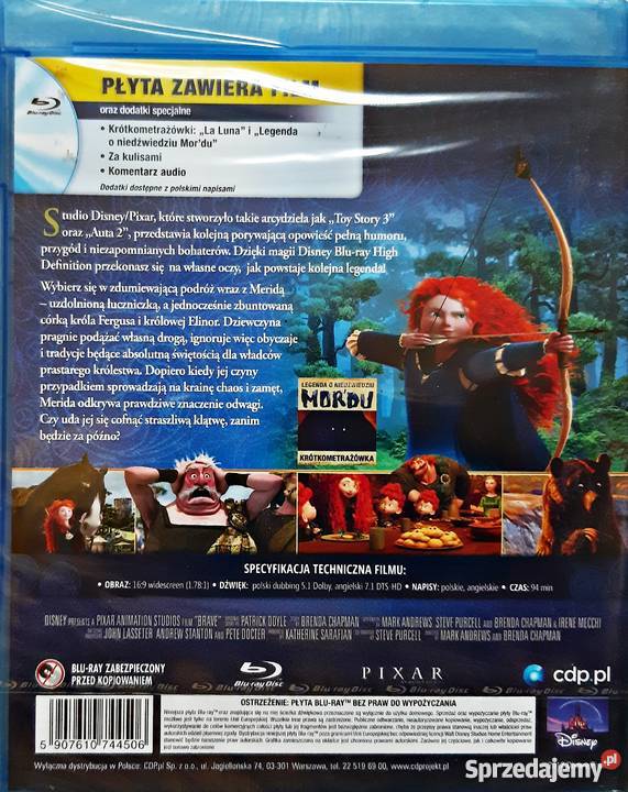 MERIDA WALECZNA DISNEY animowany Kultura i Rozrywka Kalisz