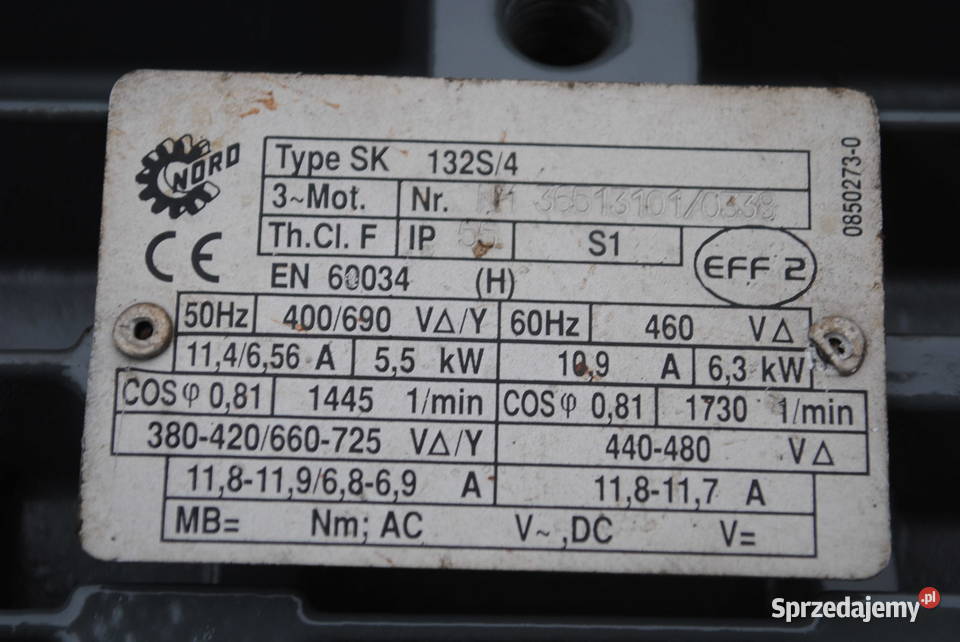 Motoreduktor kołnierzowy 55kw 30obrmin NORD Kargowa