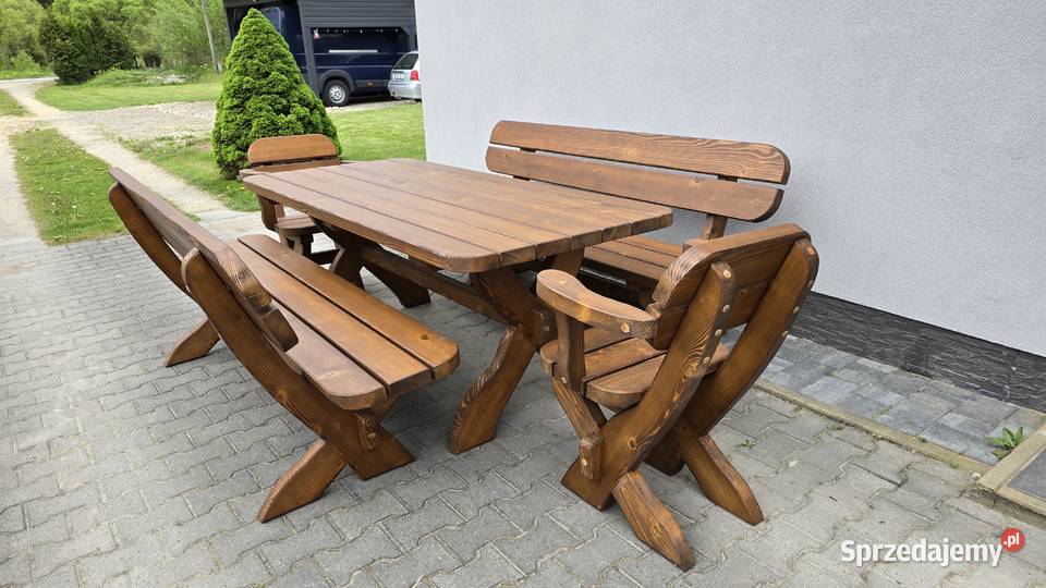 Meble ogrodowe drewniane stoły małopolskie sprzedam