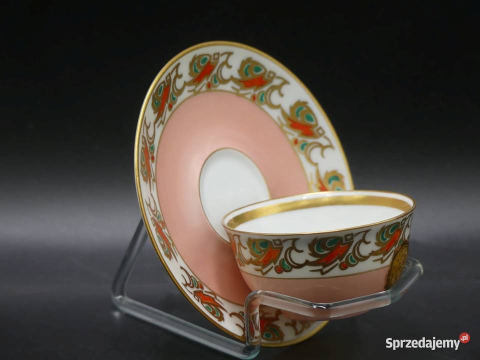 Zjawiskowy cienkościenny komplet do mokki Porcelana i szkło Poznań