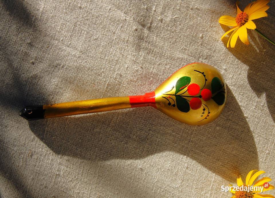 Chochłoma ręcznie malowana rosyjska łyżka ludowa Lublin