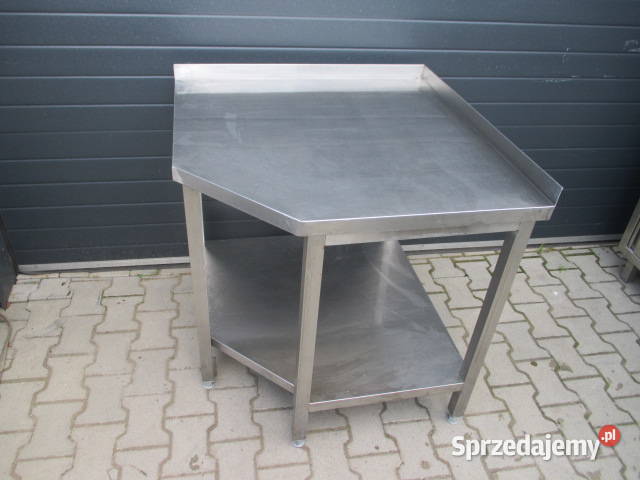 Solidny Stół Gastronomiczny Narożnikowy Z Półką Ostrów Wielkopolski