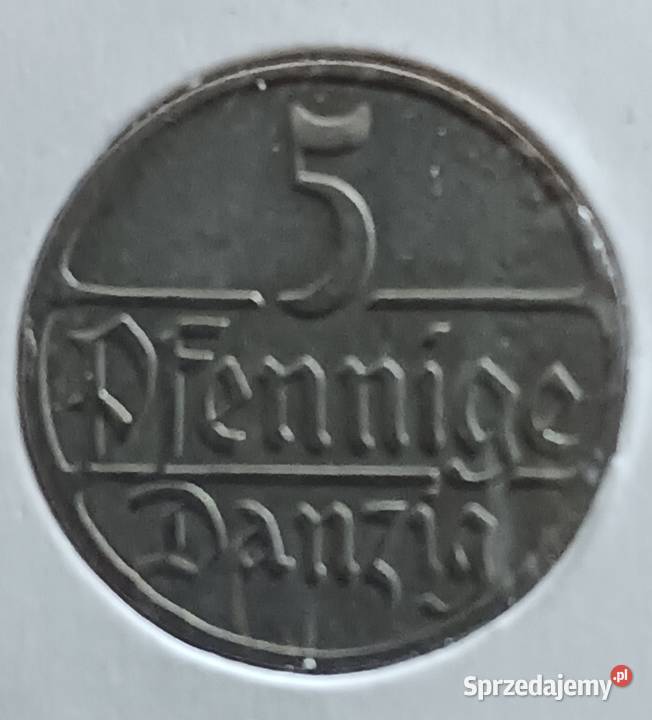 5 Fenigów Wolne Miasto Gdańsk 1928 r Rzadkość sprzedam