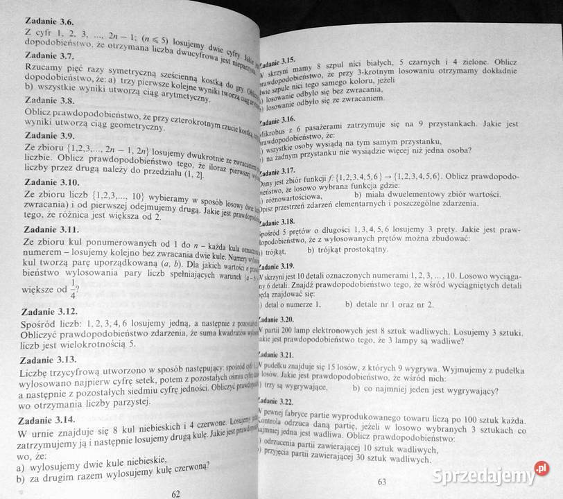 Zbiór zadań z kombinatoryki i rachunku Pozostałe Chełm
