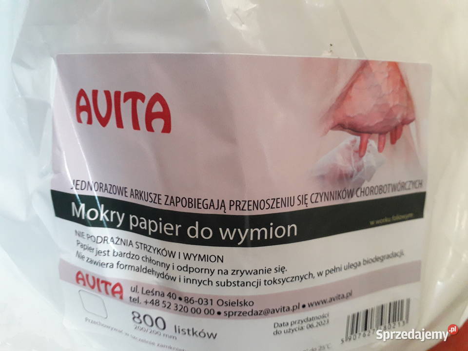 Papier do wymion mokry w worku foliowym 800 Drzonek sprzedam