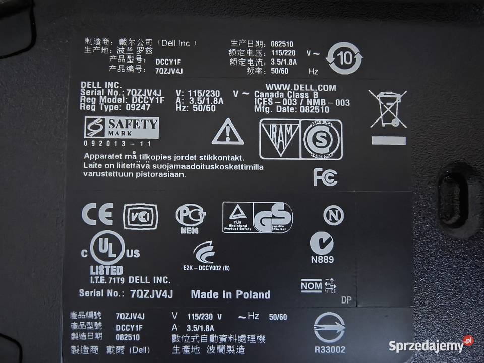 Komputer Dell OptiPlex 780monitor Samsung Komputery i Akcesoria