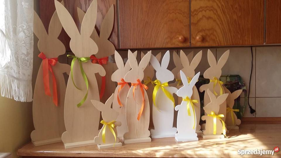 zajac wielkanocny 72 z drewna Nowe Kotkowice sprzedam