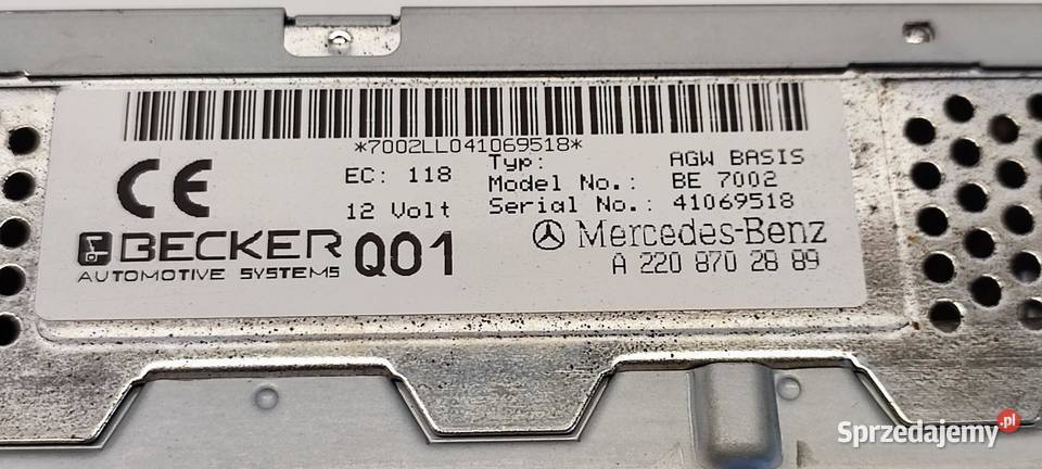 MERCEDES SL R230 WZMACNIACZ RADIA A2208702889 Sprzęt audio fabryczny