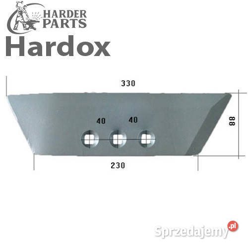 Dłuto 100hektarów HARDOX 80514P części do pługa