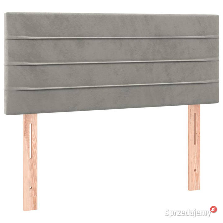Zagłówek do łóżka jasnoszary 100x5x7888 aksamit sprzedam