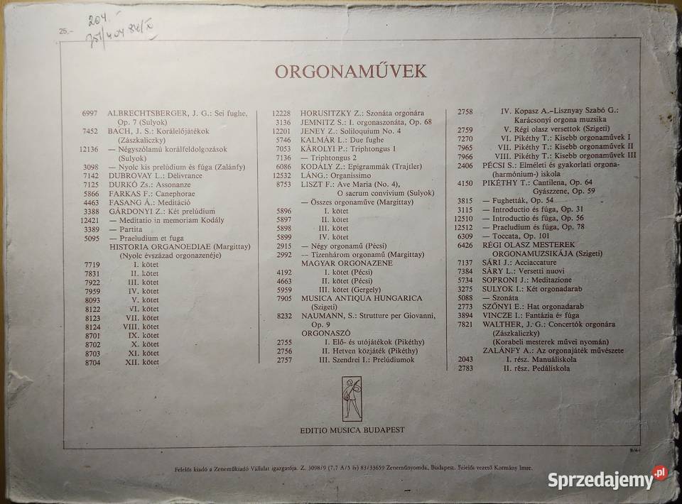 Jan Sebastian Bach Osiem małych preludiów i fug Szczecin