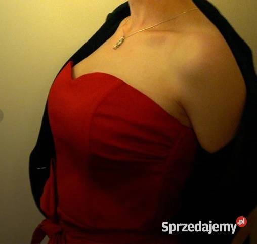 Czerwona sukienka mini z kokardką rozmiar 38 HM Spódnice i sukienki Bydgoszcz