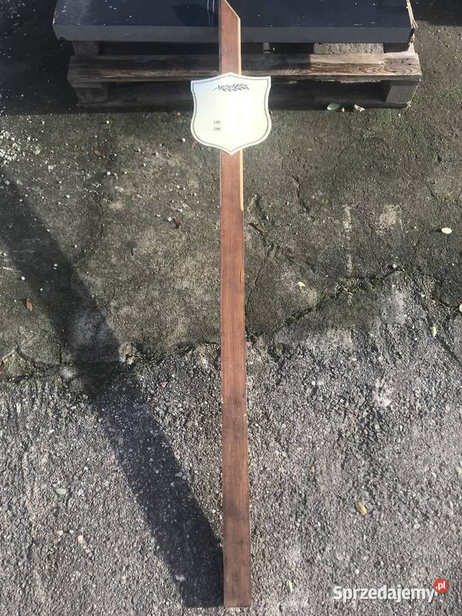 Krzyż drewniany nagrobny grobu Wrocław Psie Pole
