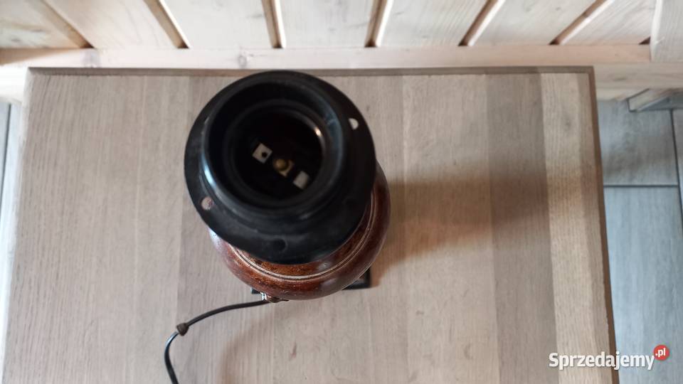 Lampka metalowa ciężka Stołowa Gabinetowa Nocna Gawroniec