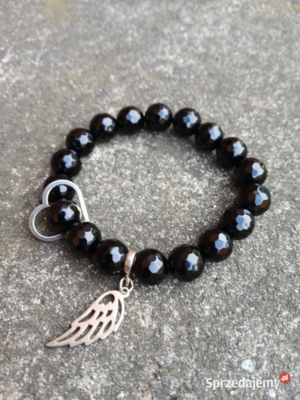 Bransoletka damska z Onyksu czarnego srebro Kielce