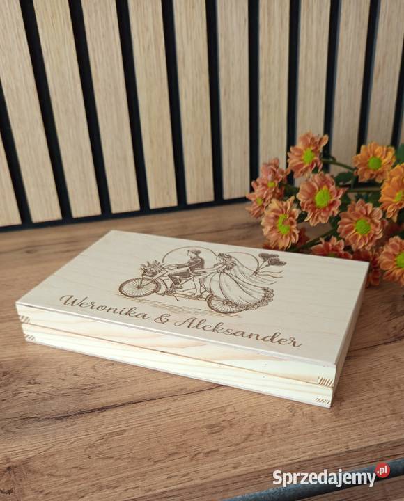Personalizowane pudełko na pieniądze ślubne wzór łódzkie Bełchatów
